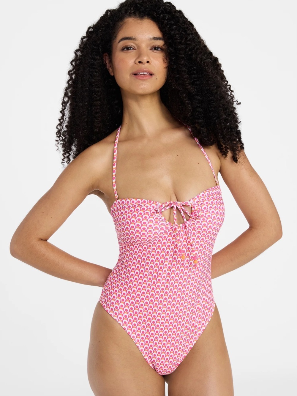 No Boundaries Keyhole One-Piece Swimsuit, Women's XXS